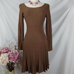 NWT Max Studio cotton/rayon LS fit & flare dress